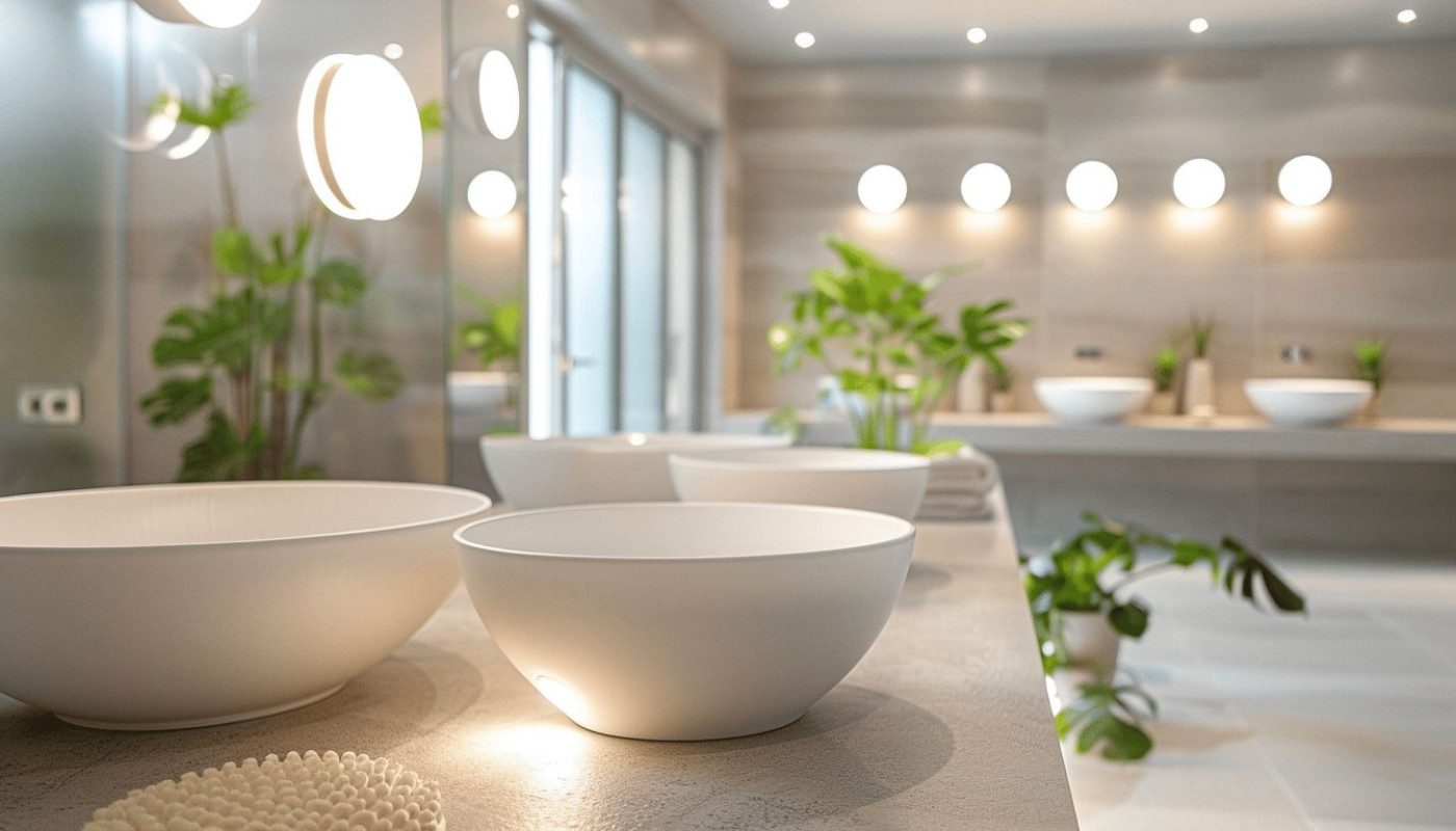 Où placer les spots dans une salle de bain ?